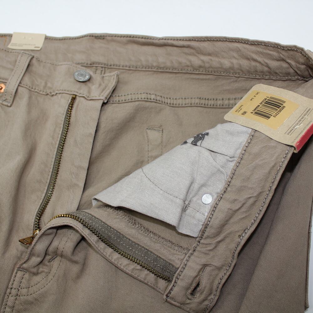 Levi's 505 36x34 New Tan Canvas Regular Fit Workwear Men's Denim Jeans - Picture 8 of 9